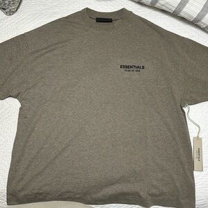 Fear of God Essentials Heather Grey Crew Neck T-Shirt